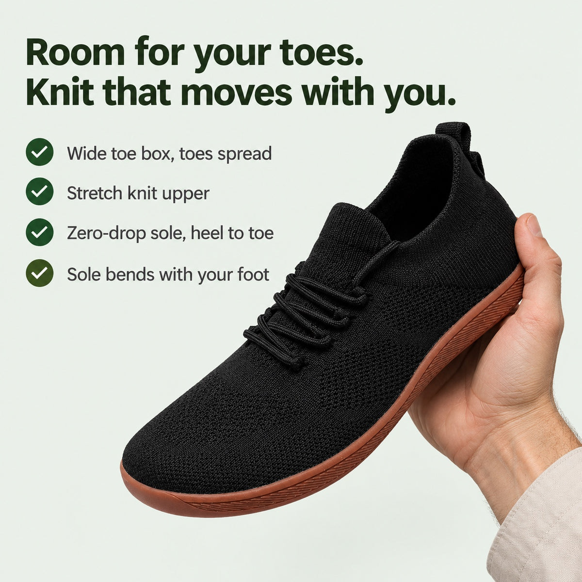 Keegan – Unisex Barefoot Sneakers, key benefits