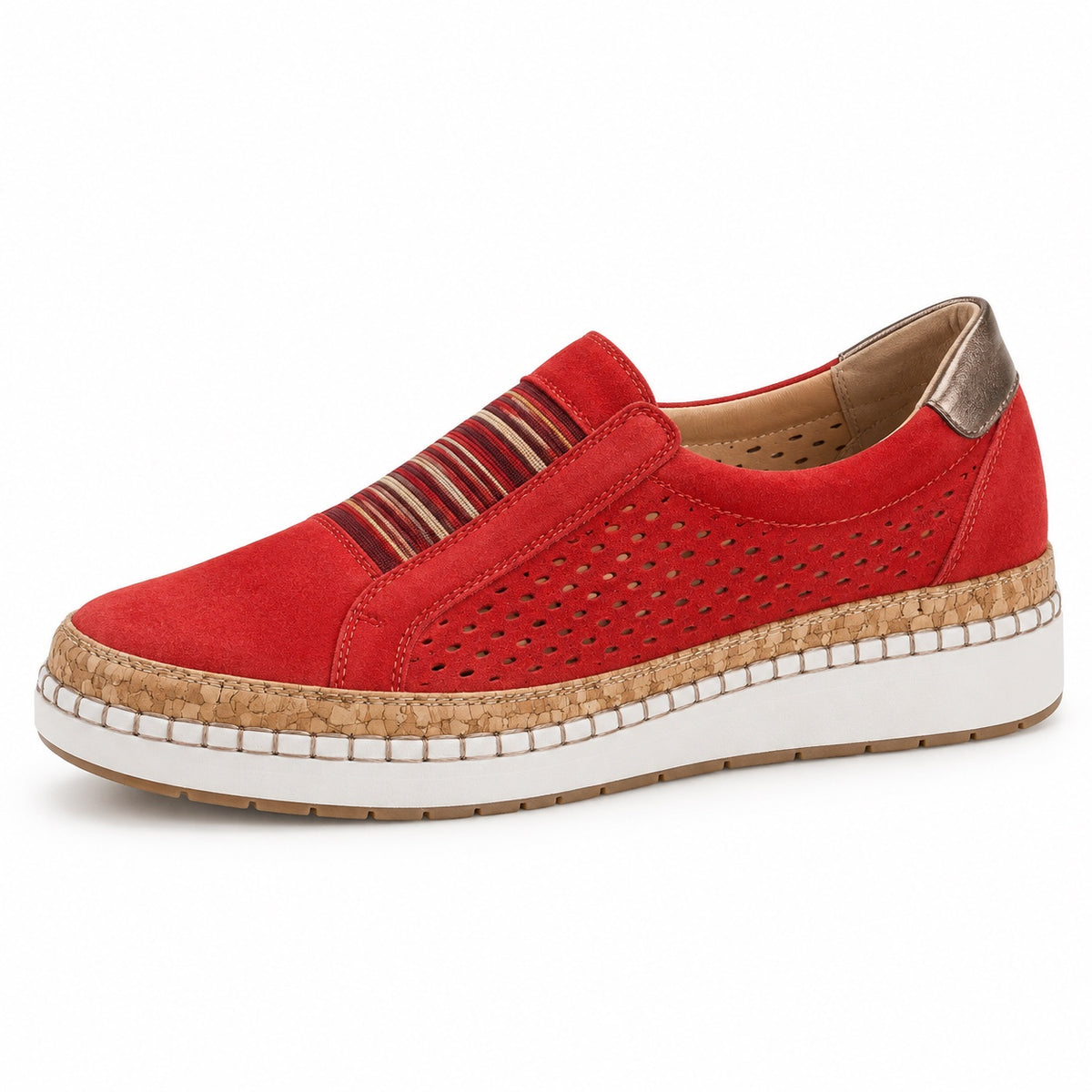 Kelly – Unisex Arch Support Loafers in Red