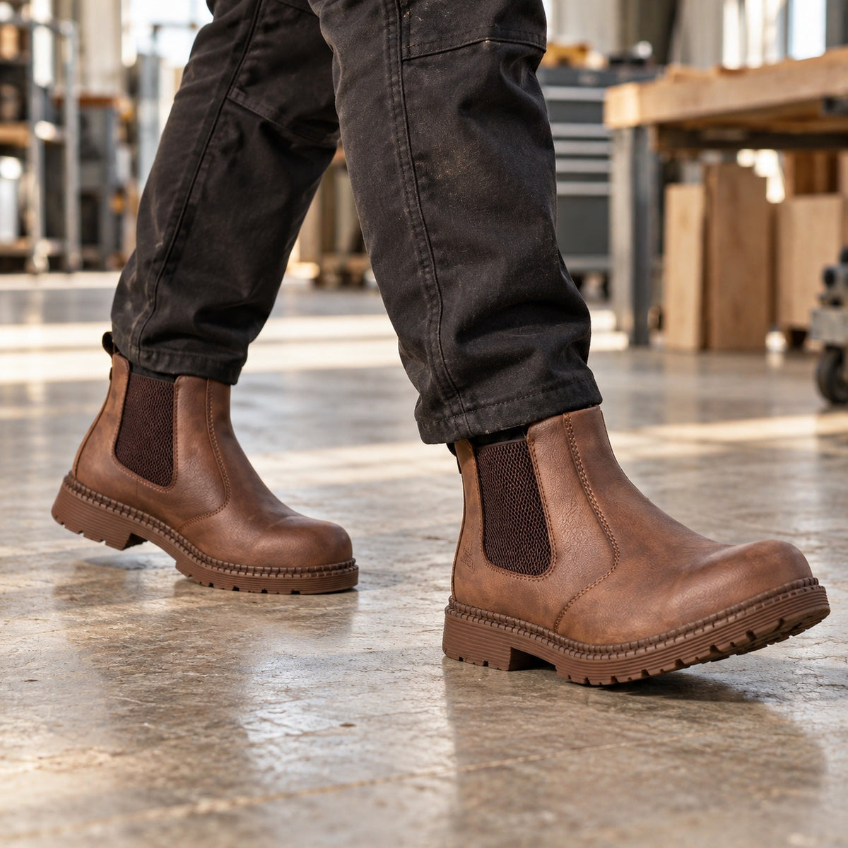 Kent – Men's Wide Calf Boots, worn on a walk