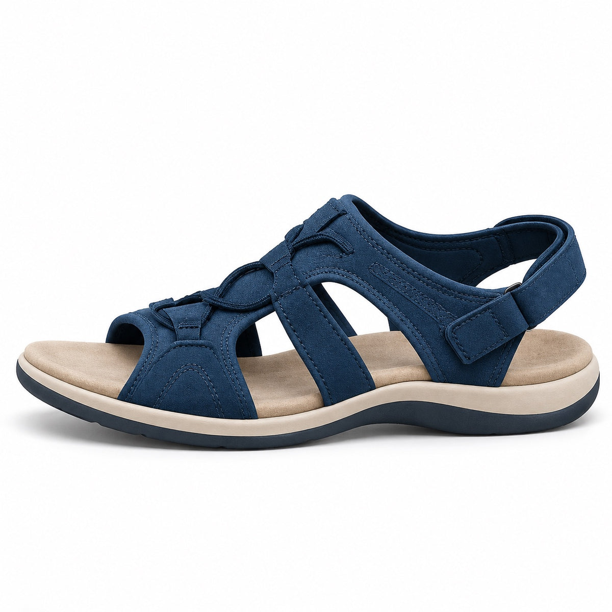 Kerry – Unisex Wide Toe Box Sandals in Navy Blue