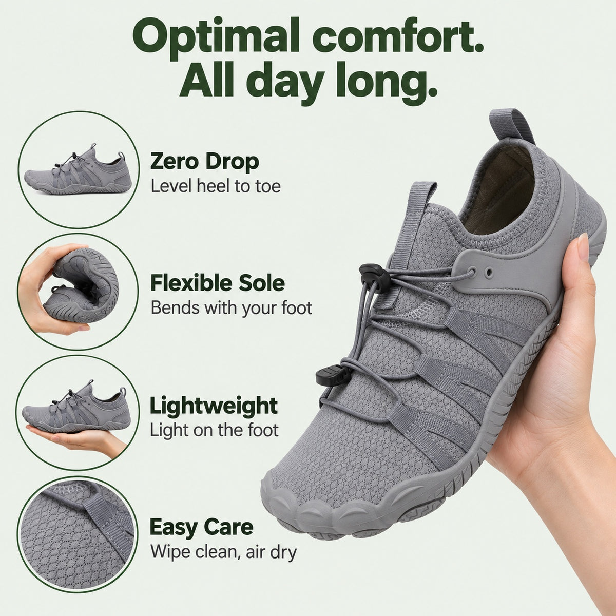 Klein – Unisex Barefoot Shoes, features
