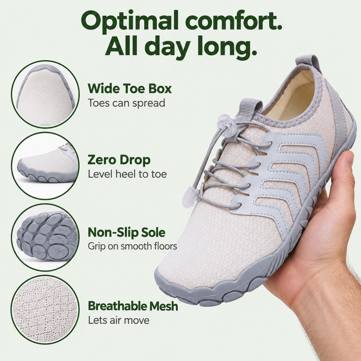 Landon – Unisex Barefoot Shoes, features
