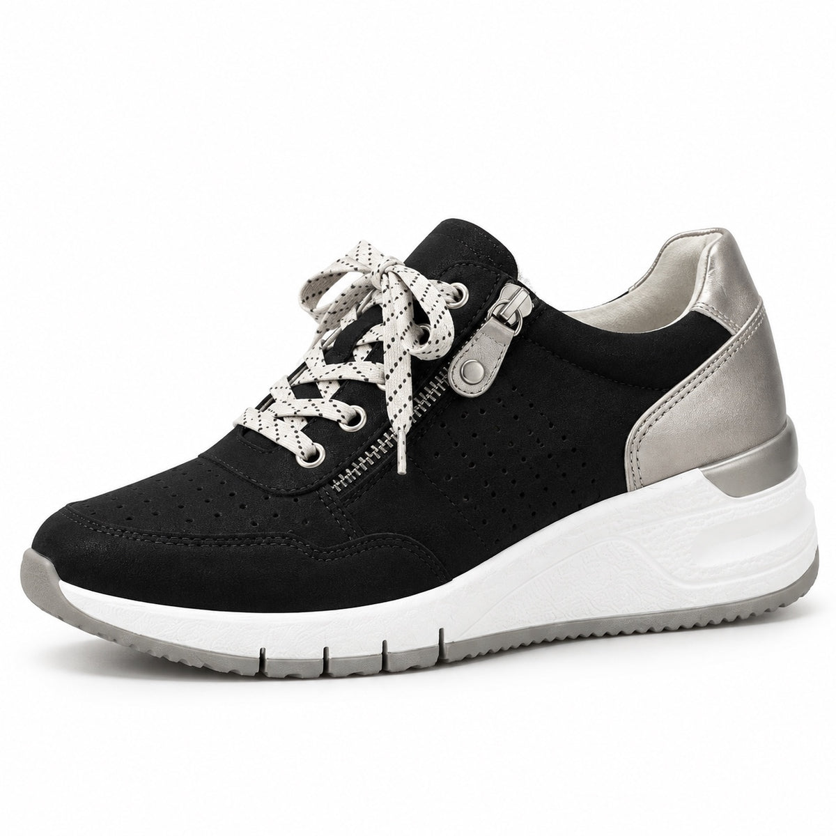 Larson – Unisex Orthopedic Sneakers in Black