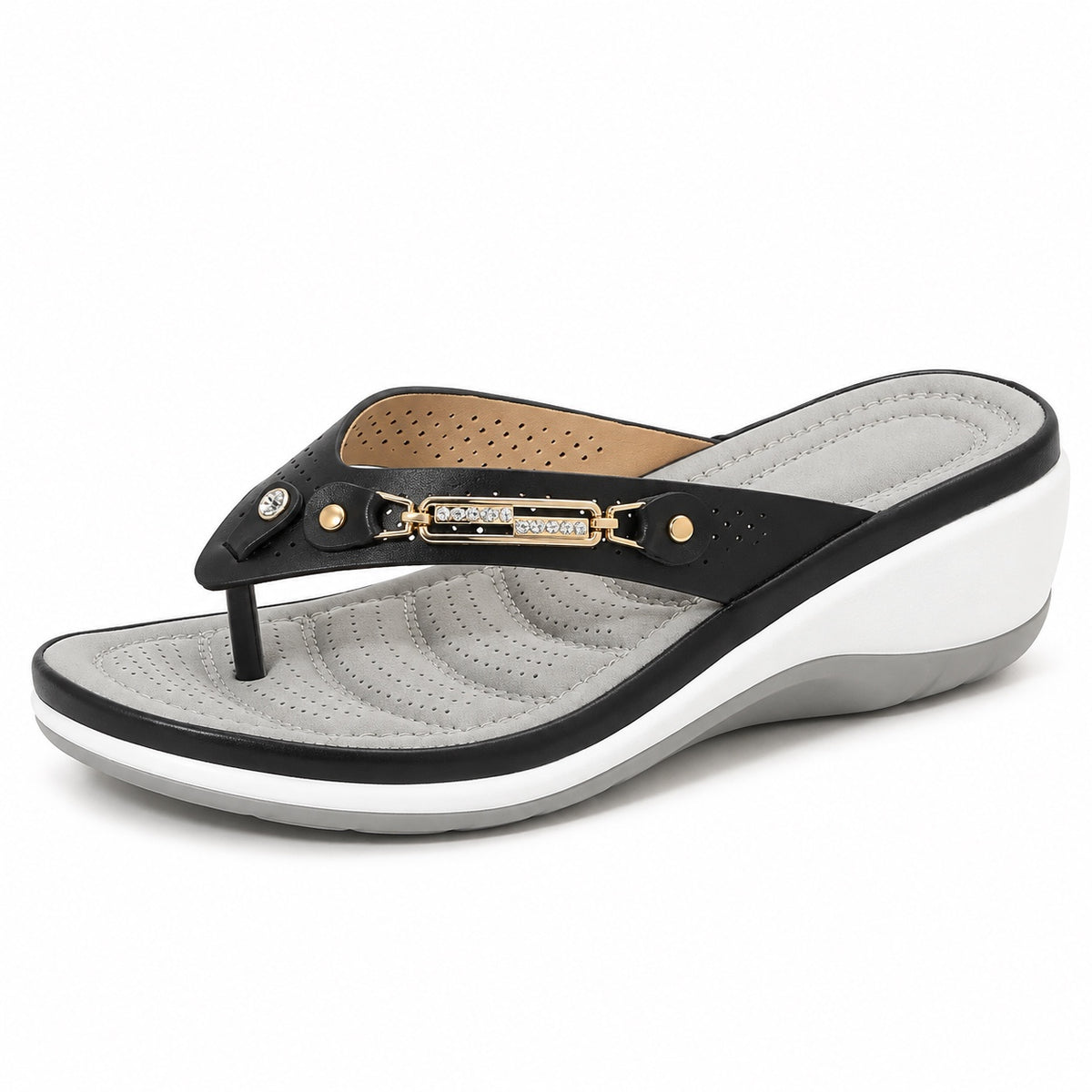 Latasha – Women's Wide Toe Box Sandals in Black