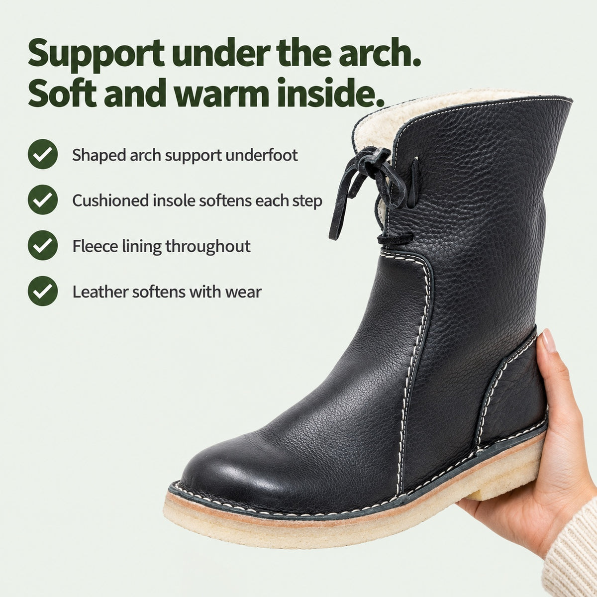 Laura – Women's Comfort Boots, key benefits