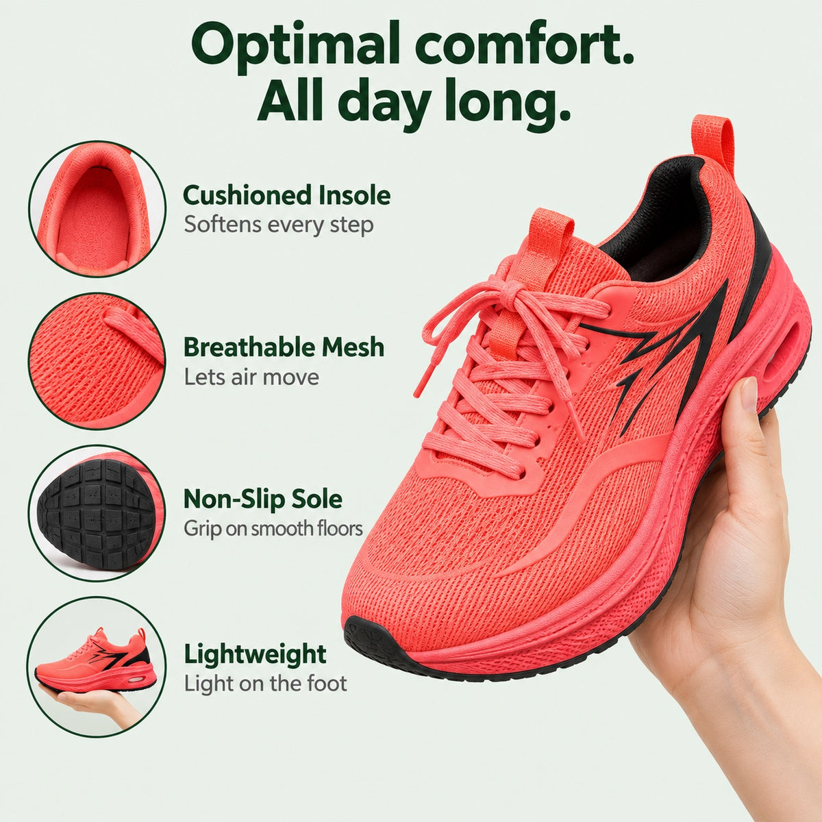 Lela – Women's Walking Sneakers, features