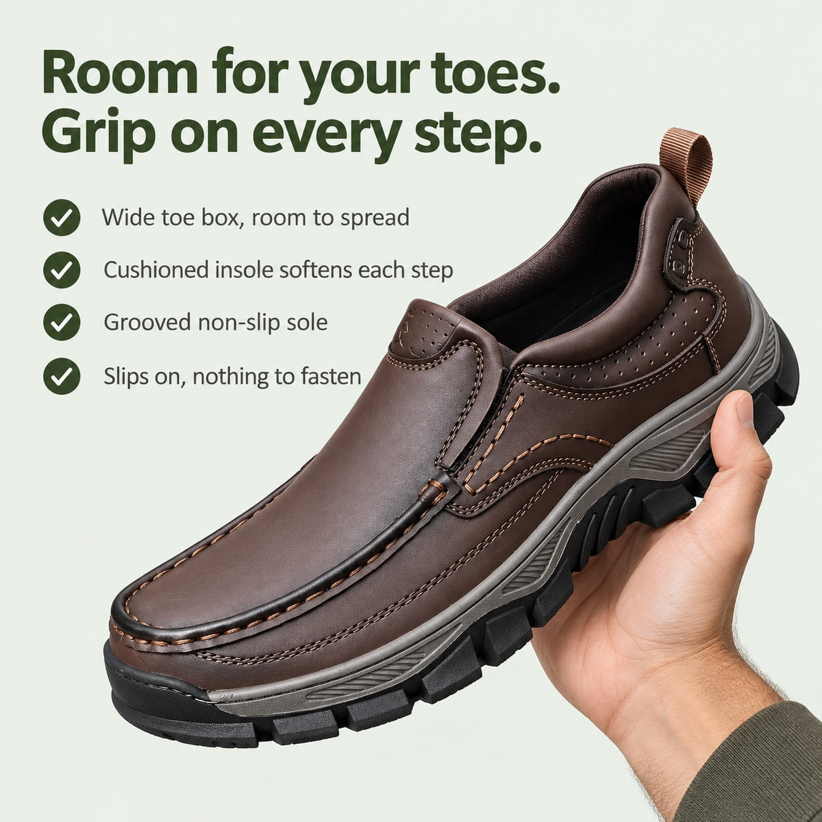 Leonard – Men's Comfort Boots, key benefits