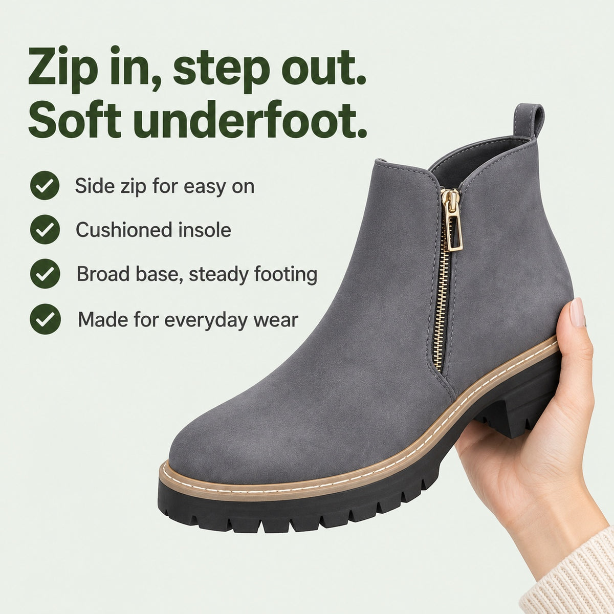 Linda – Women's Comfort Boots, key benefits