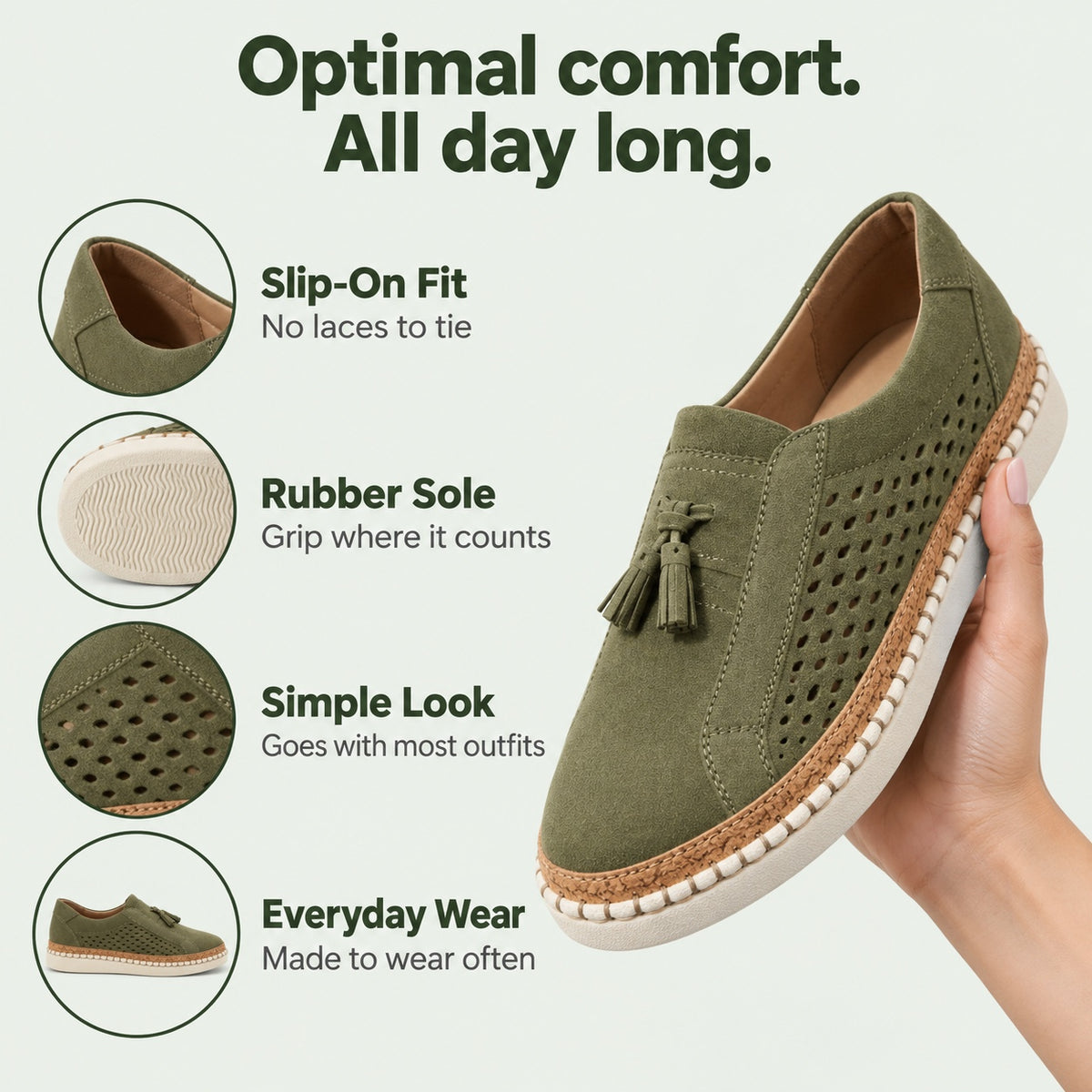 Logan – Unisex Slip-On Sneakers, features