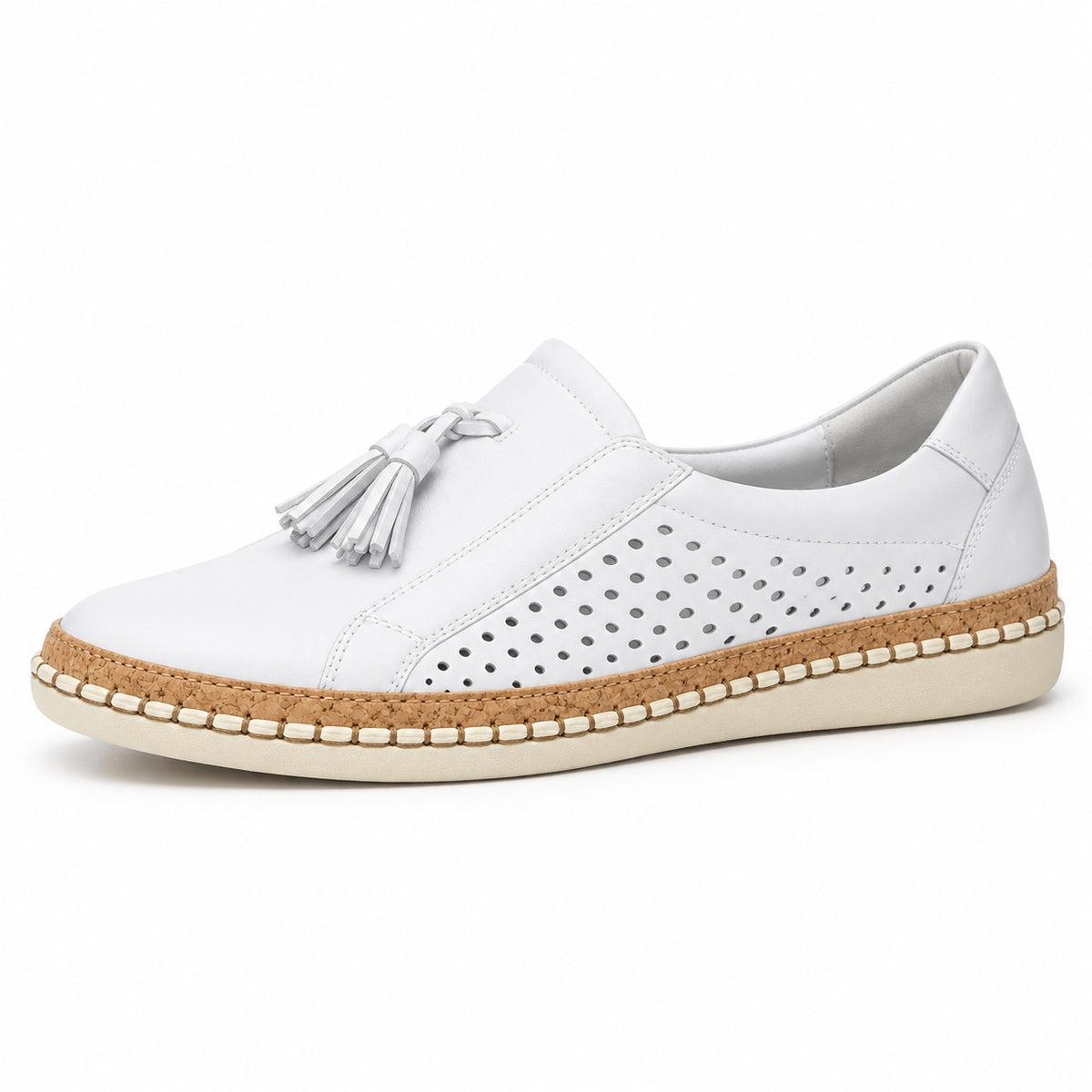 Logan – Unisex Slip-On Sneakers in White