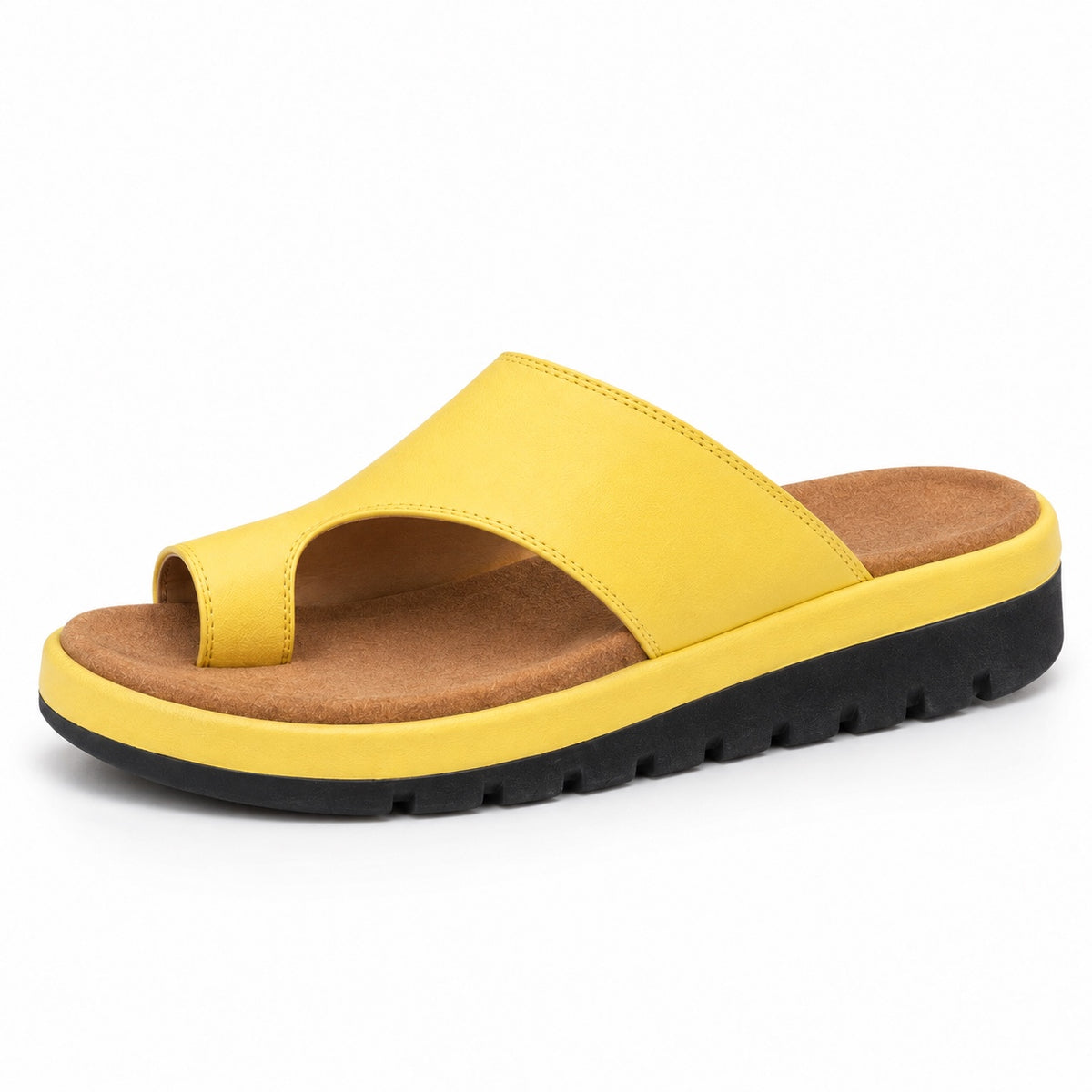 Louise – Women's Wide Toe Box Sandals in Yellow