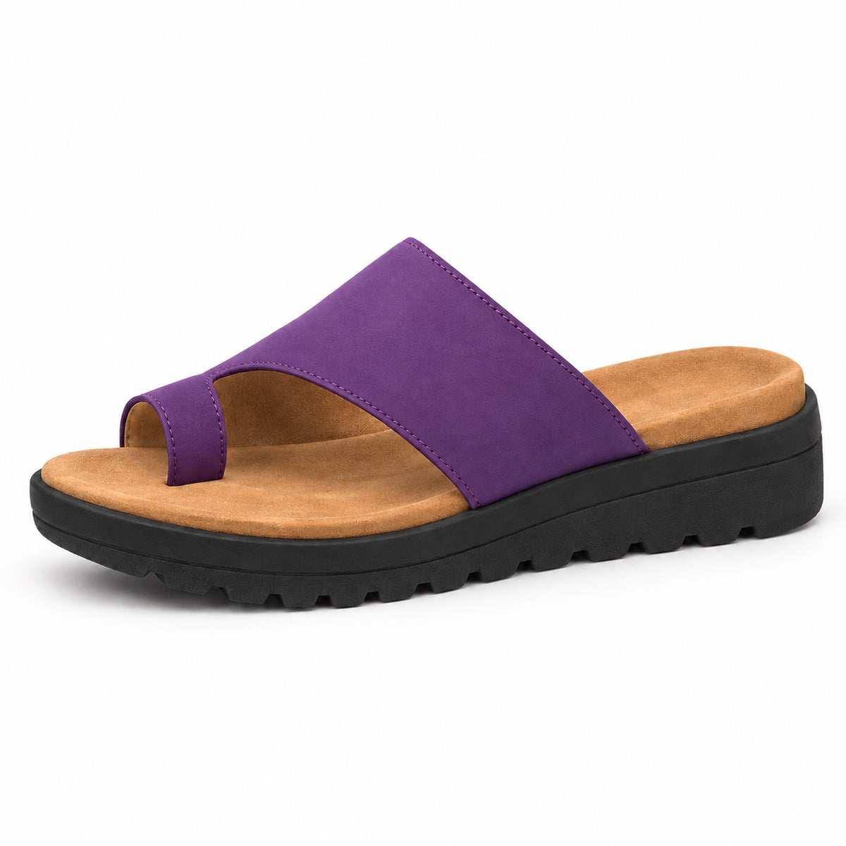 Louise – Women's Wide Toe Box Sandals in Purple