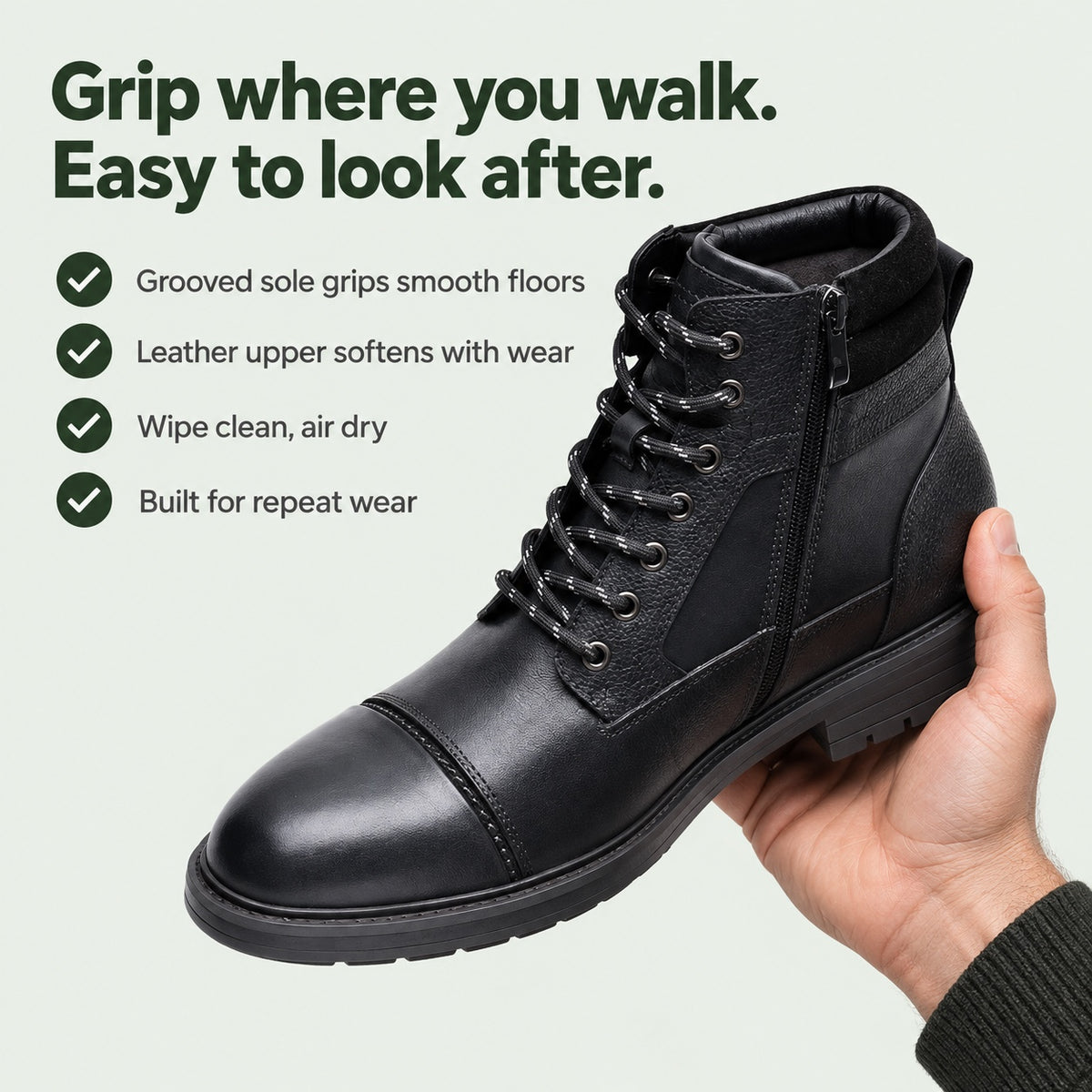 Luther – Men's Comfort Boots, key benefits