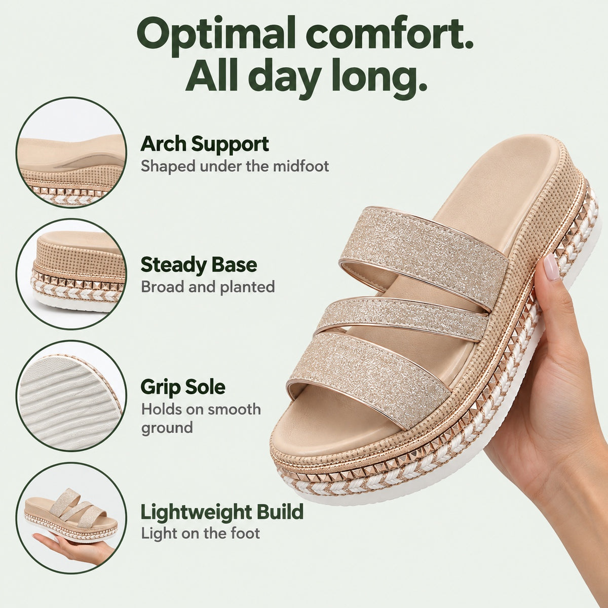 Madeline – Women's Comfortable Sandals, features