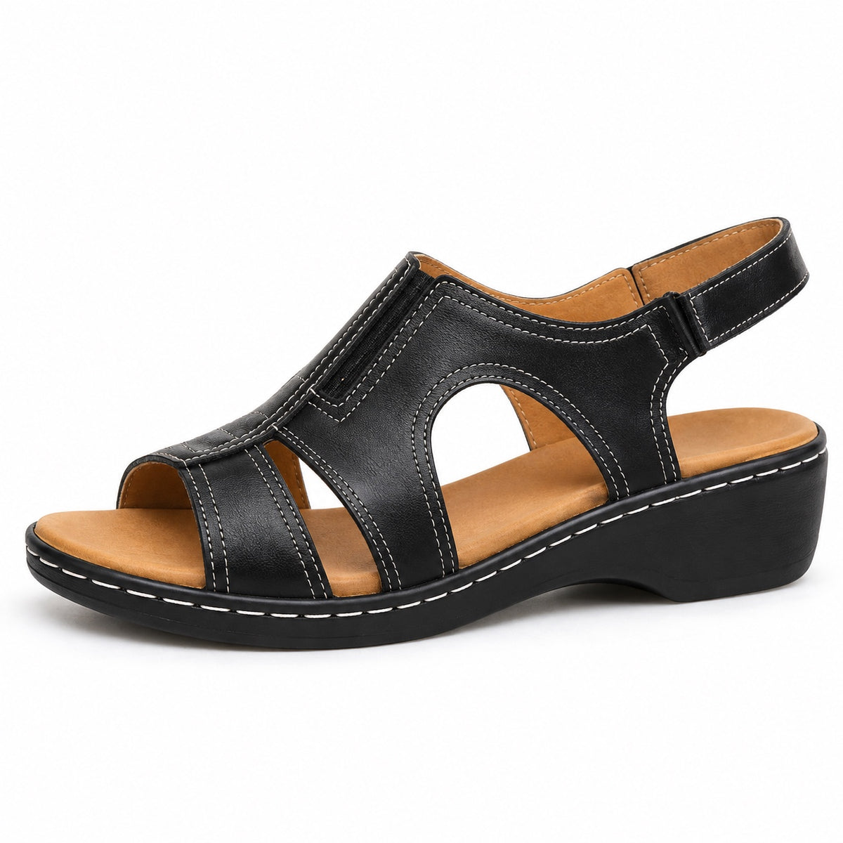 Mamie – Women's Comfortable Sandals in Black