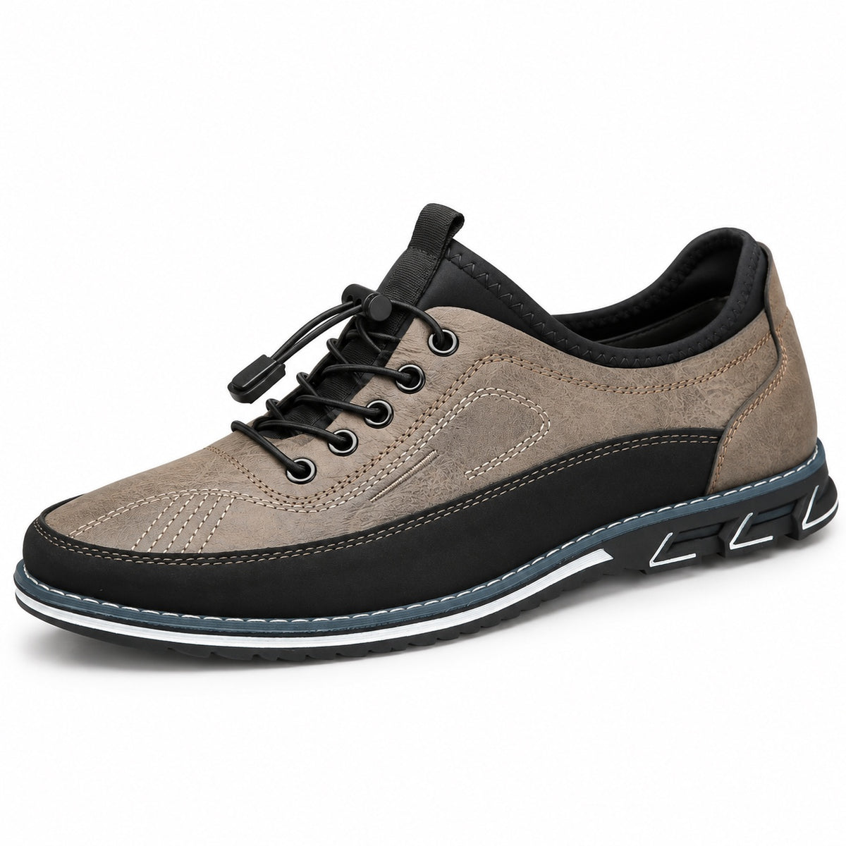 Marco – Men's Wide Toe Box Shoes in Stone Gray