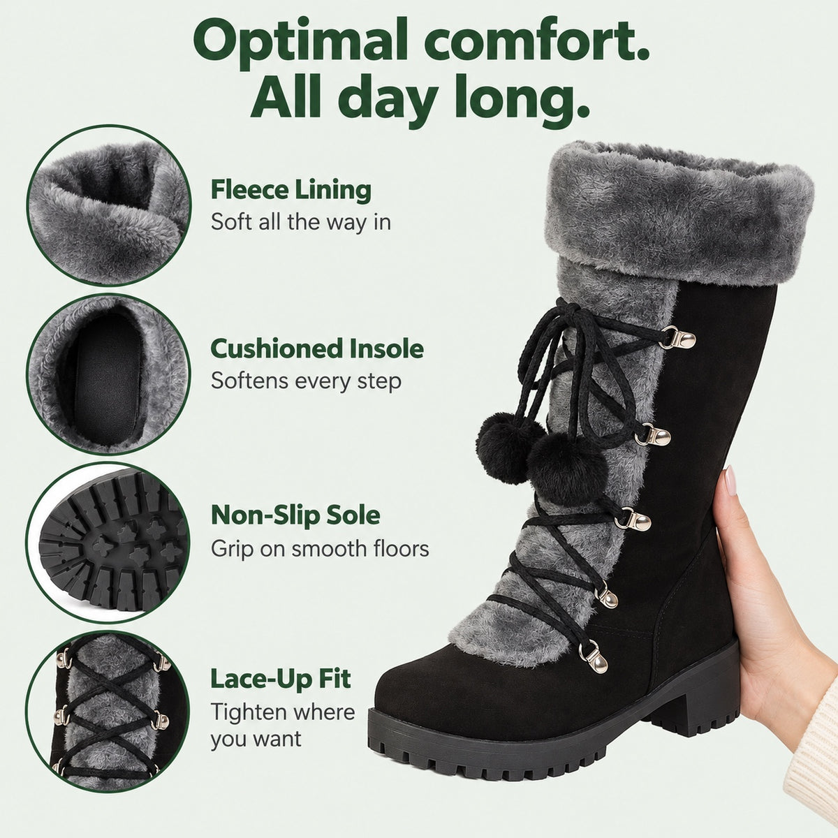 Margie – Women's Wide Calf Boots, features