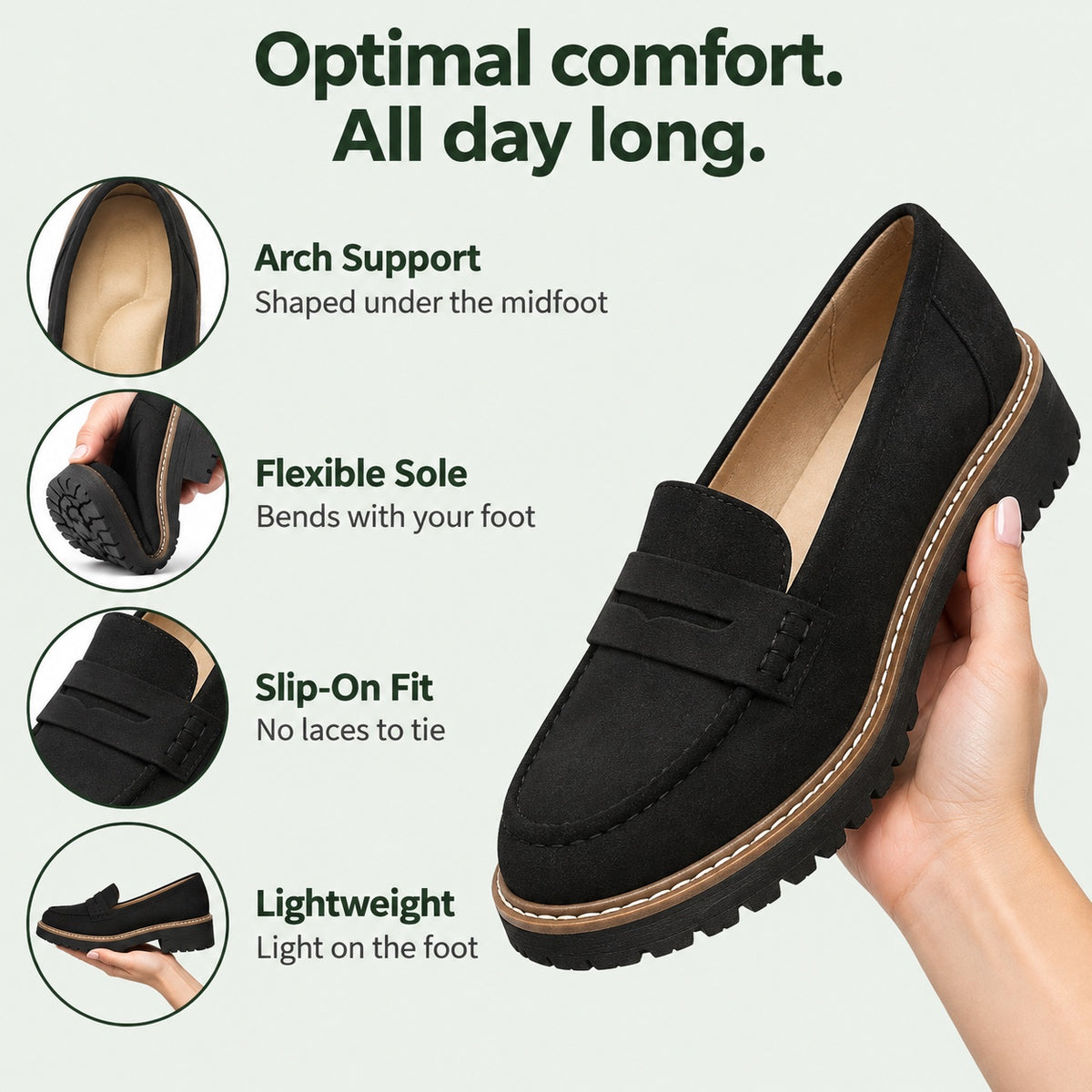 Marian – Women's Arch Support Loafers, features