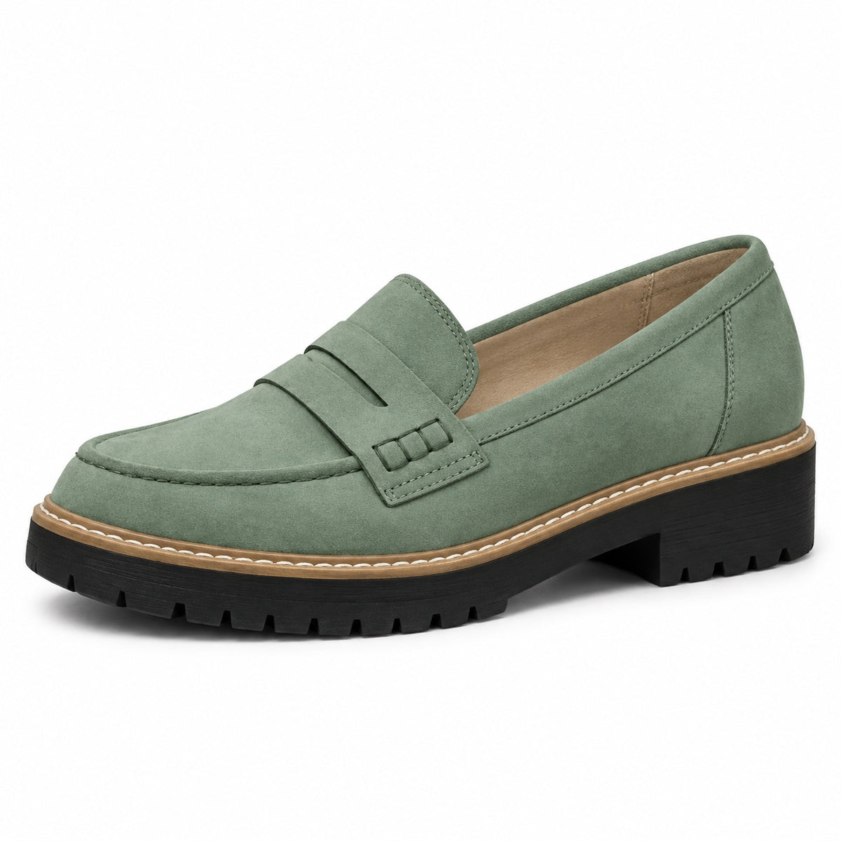 Marian – Women's Arch Support Loafers in Green