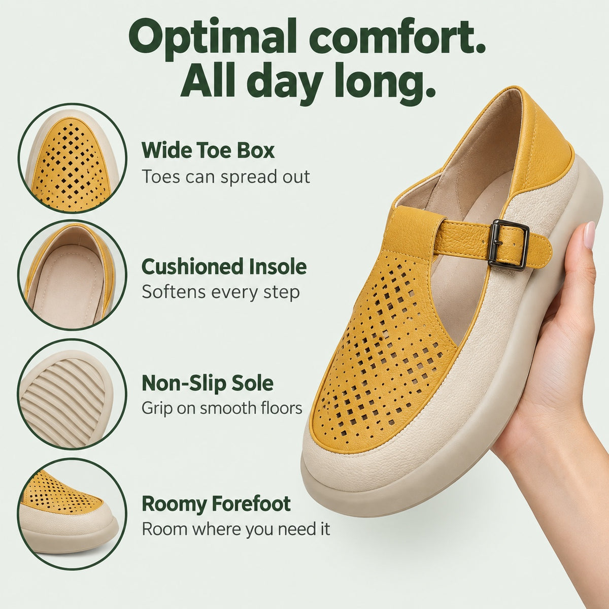 Marsh – Unisex Wide Toe Box Shoes, features