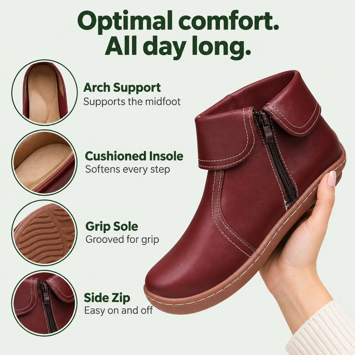 Maureen – Women's Comfort Boots, features