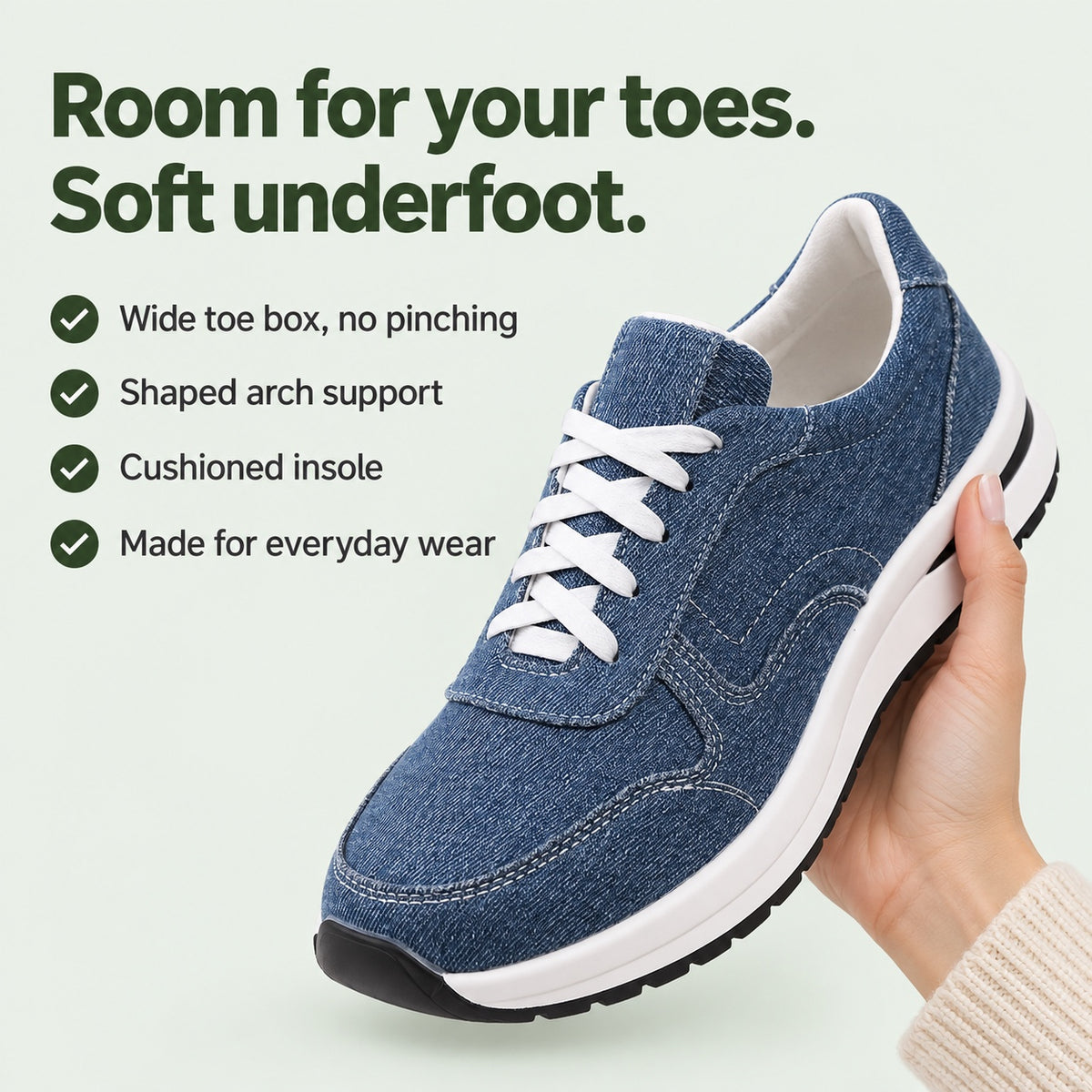Melissa – Women's Orthopedic Sneakers, key benefits
