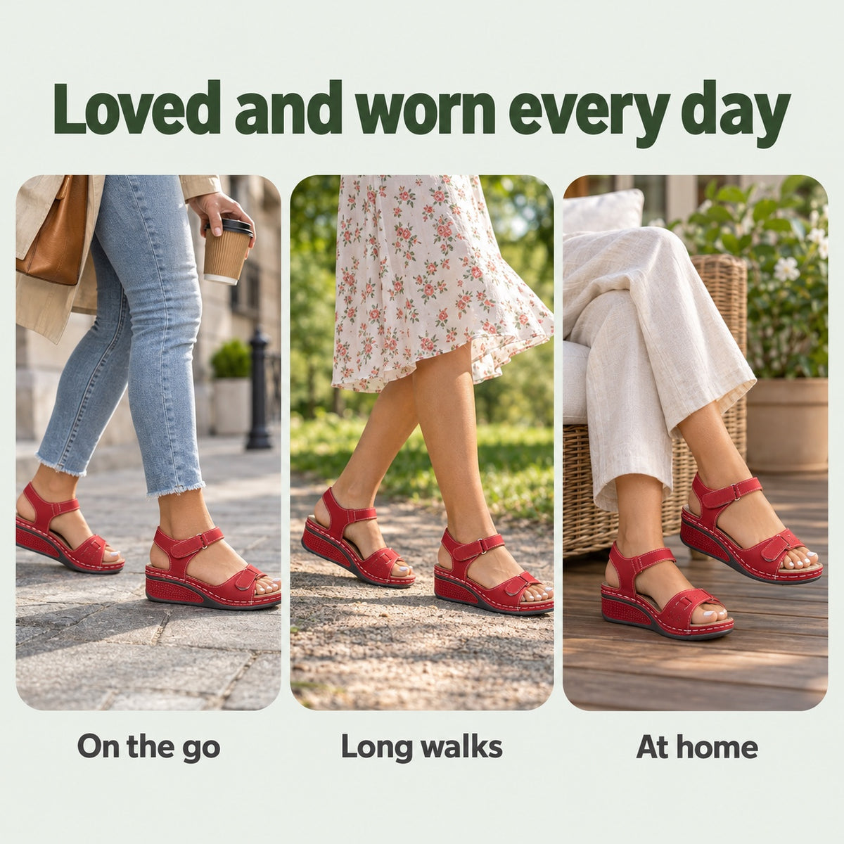 Mendoza – Unisex Wide Toe Box Sandals, worn every day