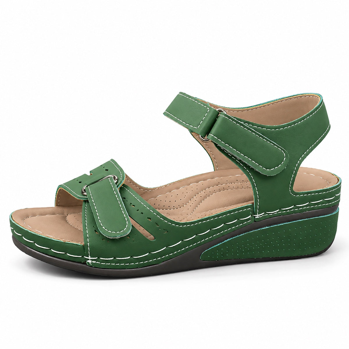 Mendoza – Unisex Wide Toe Box Sandals in Green