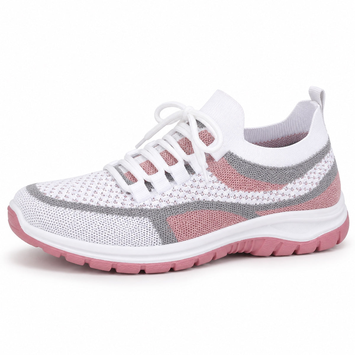 Merritt – Unisex Arch Support Shoes in Pink & White