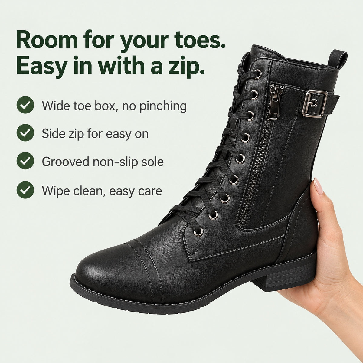 Mildred – Women's Comfort Boots, key benefits
