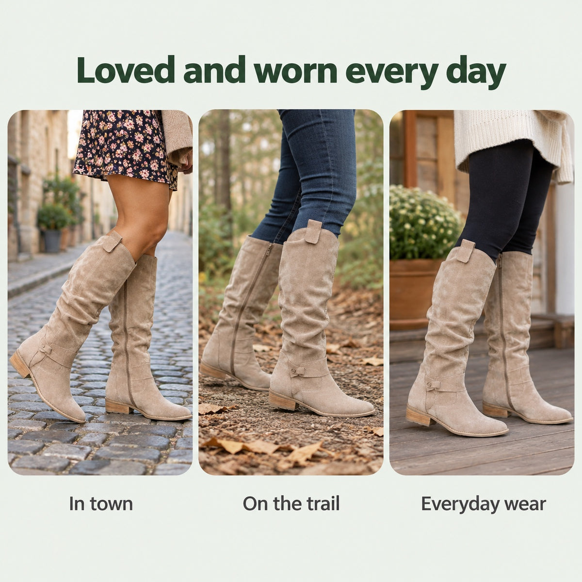 Minnie – Women's Wide Calf Boots, worn every day