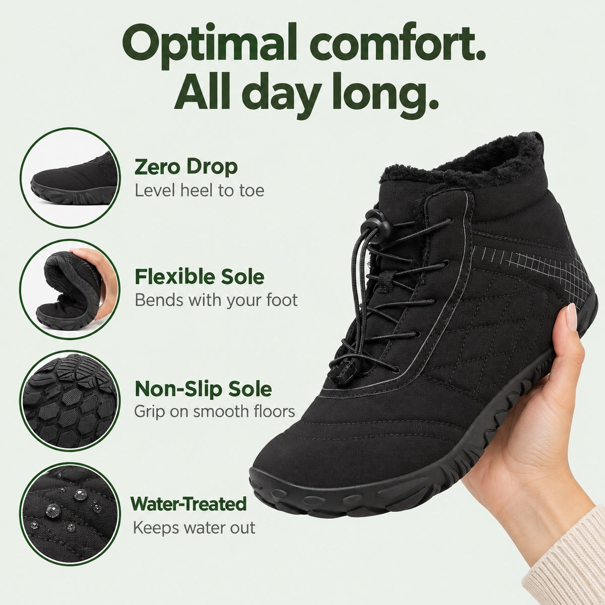 Moss – Unisex Barefoot Shoes, features