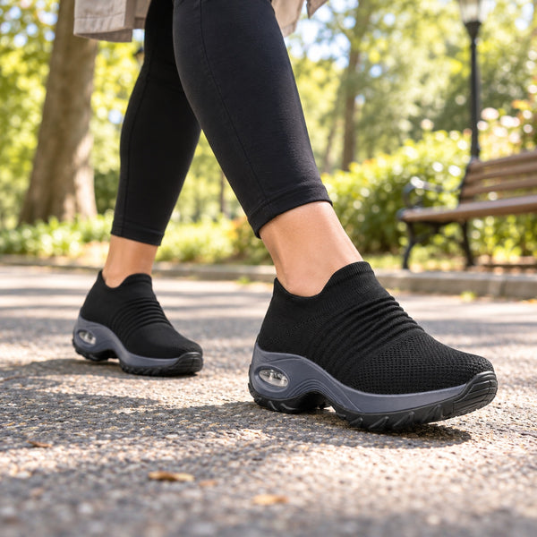 Nancy – Women's Plantar Fasciitis Shoes, worn on a walk