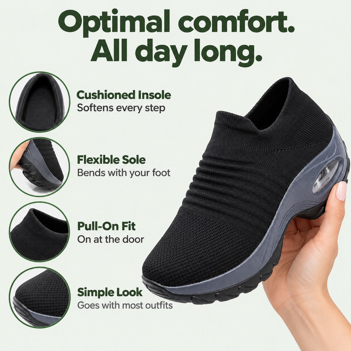 Nancy – Women's Plantar Fasciitis Shoes, features