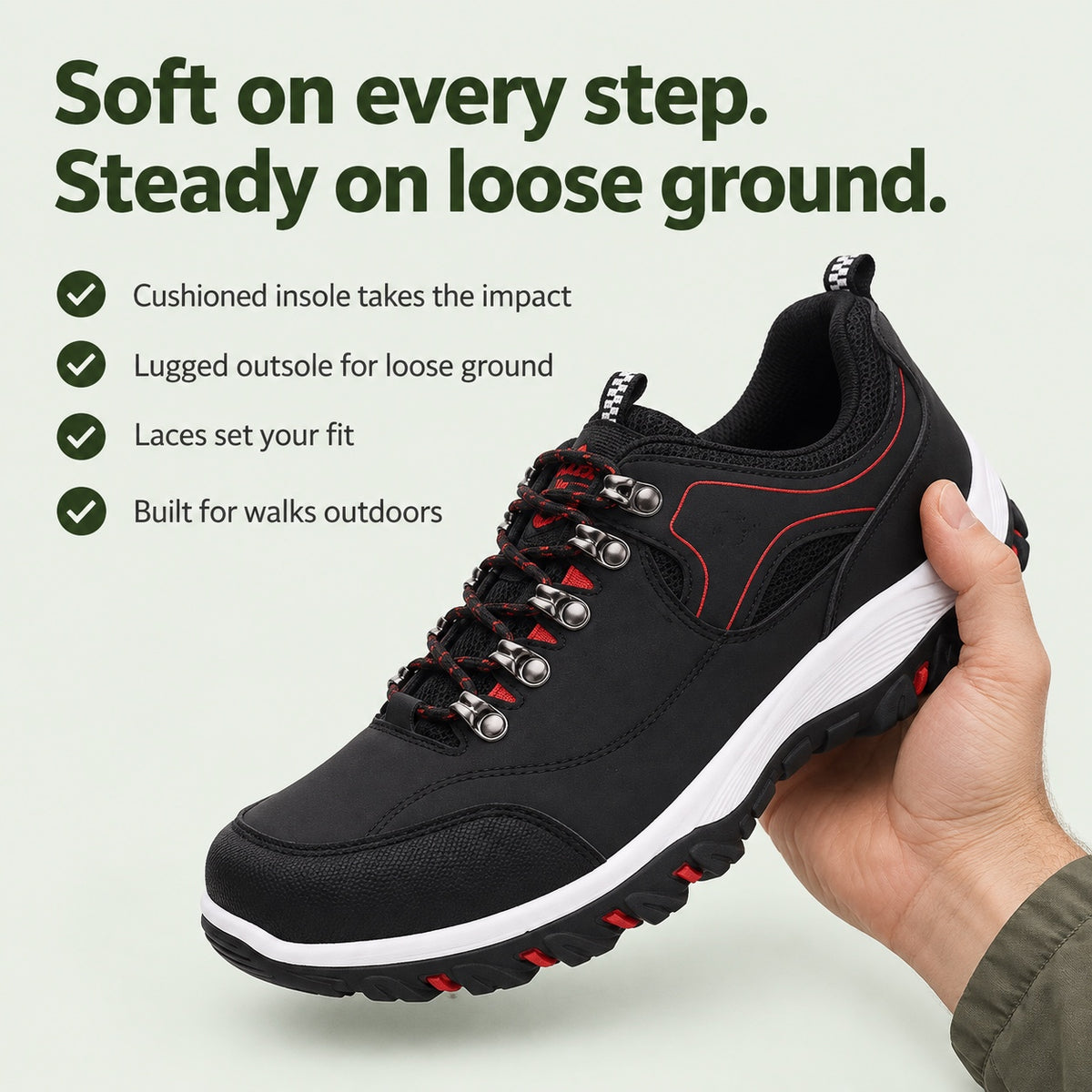 Nathaniel – Men's Comfort Boots, key benefits