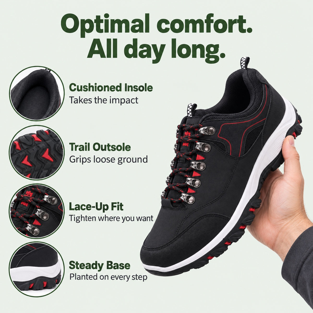 Nathaniel – Men's Comfort Boots, features