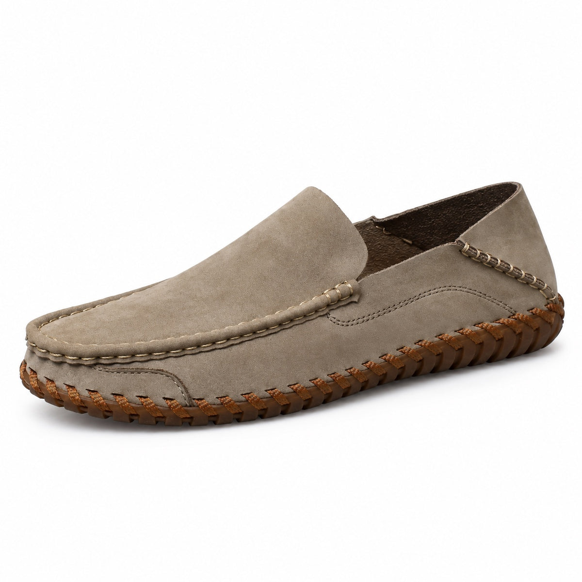 Nelson – Men's Non-Slip Loafers in Taupe