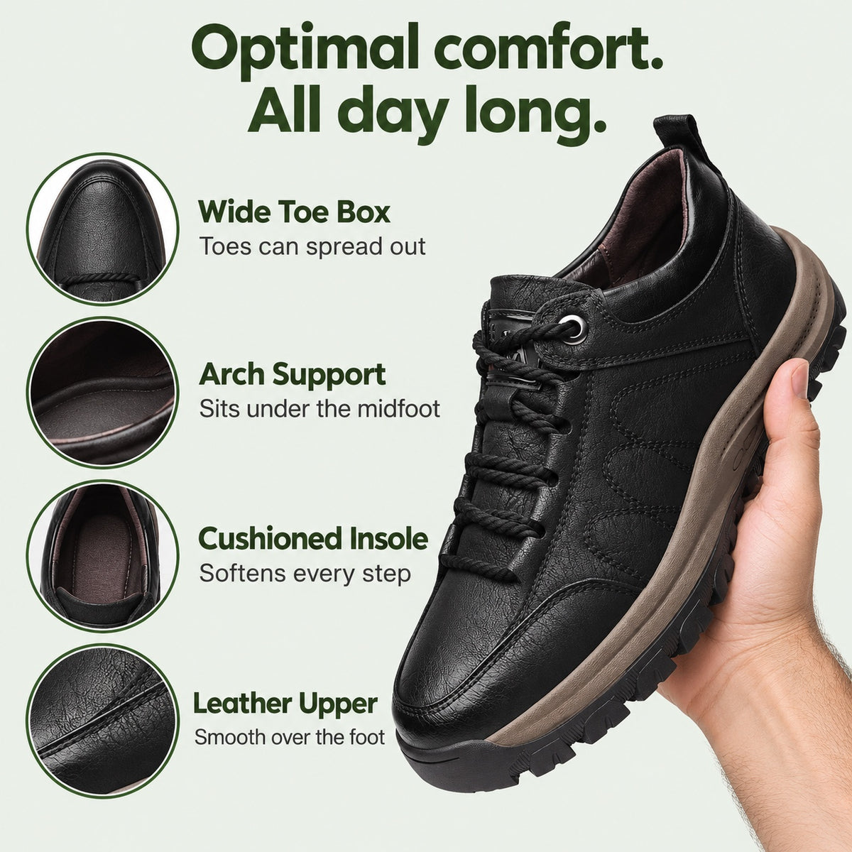 Newman – Unisex Arch Support Shoes, features
