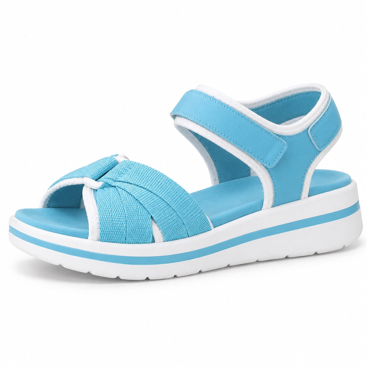 Patrice – Women's Wide Toe Box Sandals in Blue
