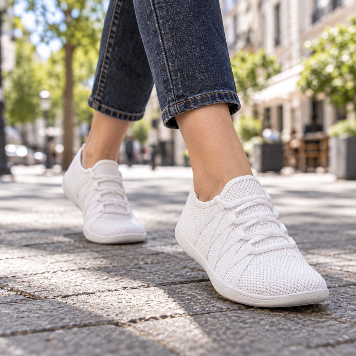 Pauline – Women's Barefoot Shoes, worn on a walk