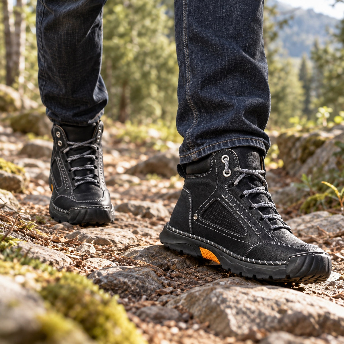 Pearson – Unisex Comfort Boots, worn on a walk