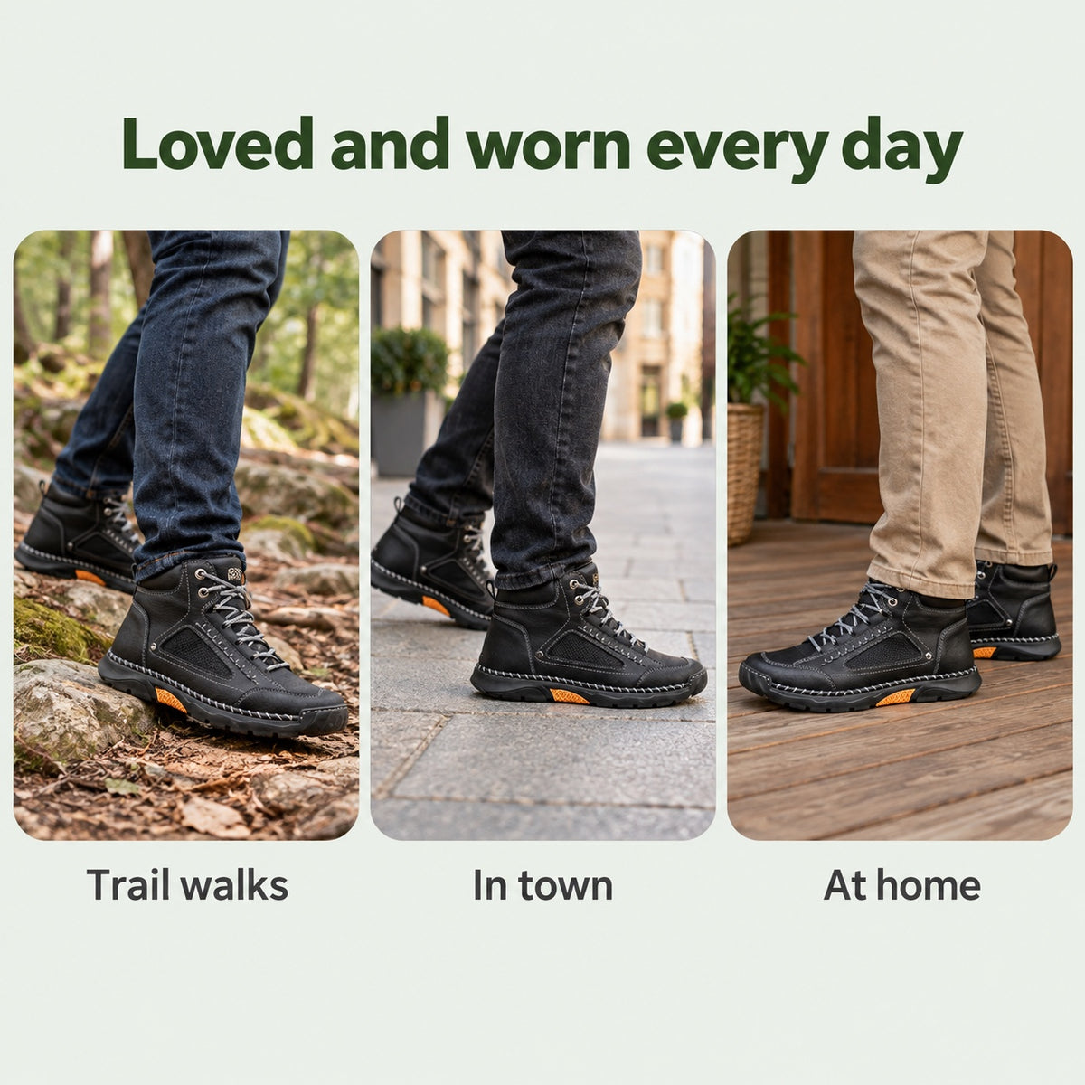 Pearson – Unisex Comfort Boots, worn every day