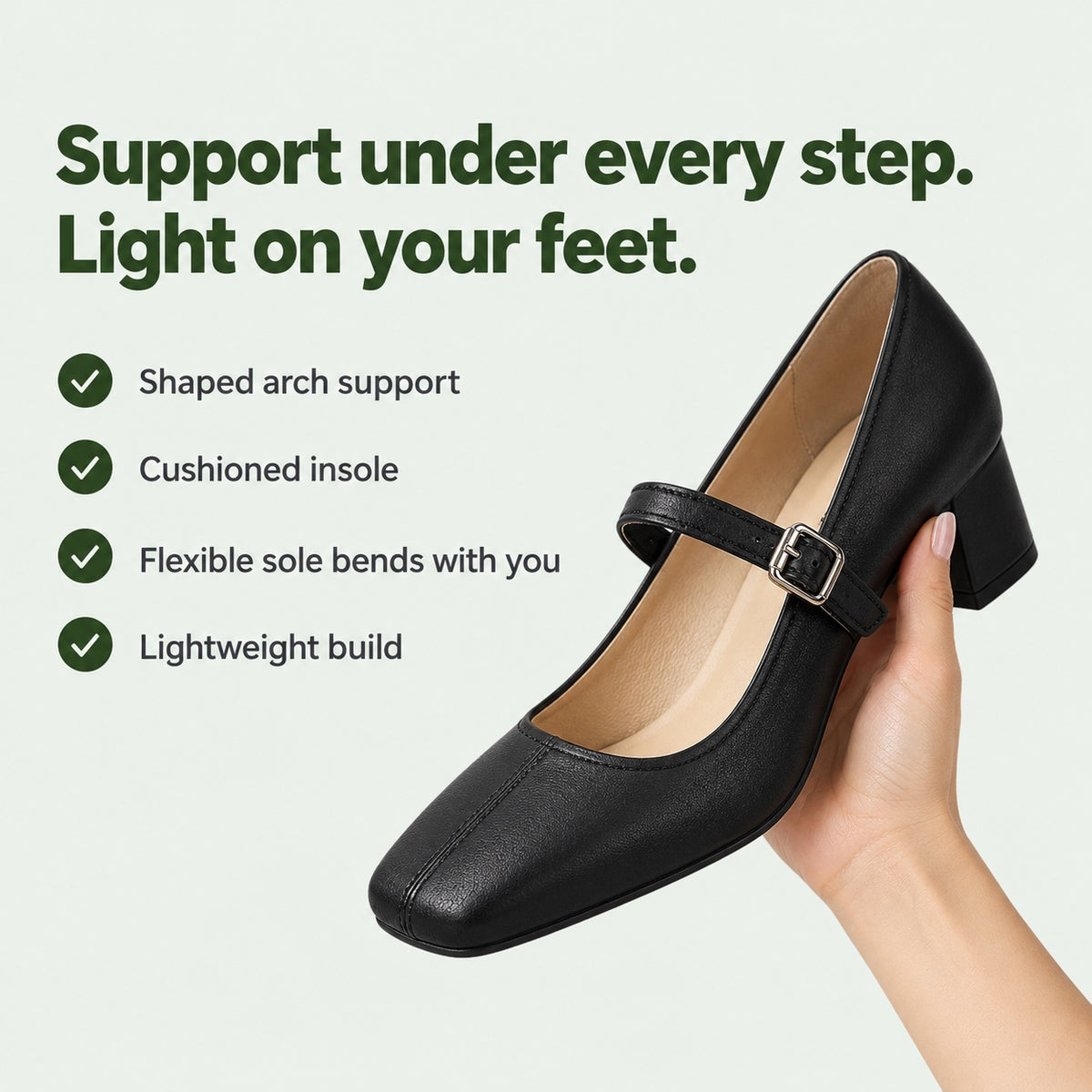 Peggy – Women's Arch Support Flats, key benefits