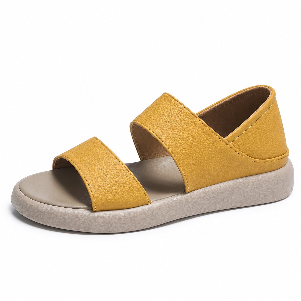 Pena – Unisex Wide Toe Box Sandals in Yellow