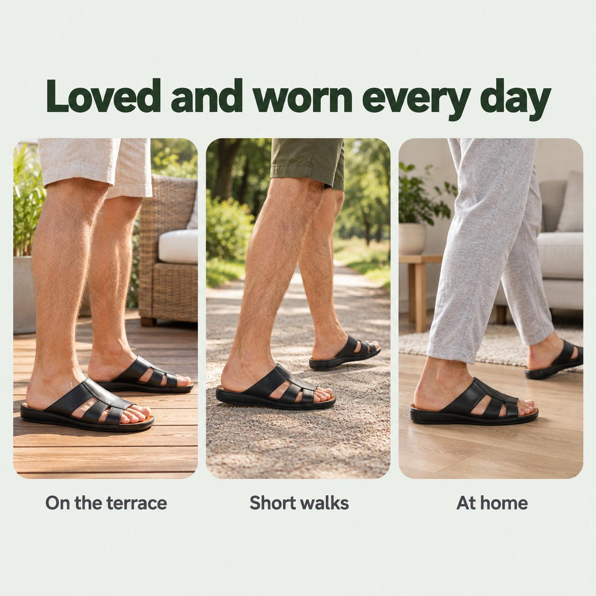 Pete – Men's Comfort Slippers, worn every day