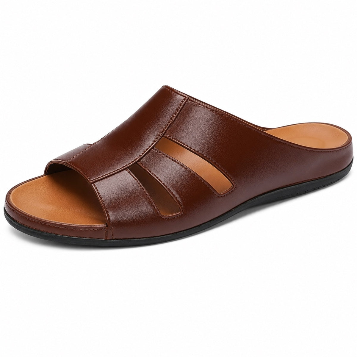 Pete – Men's Comfort Slippers in Dark Brown