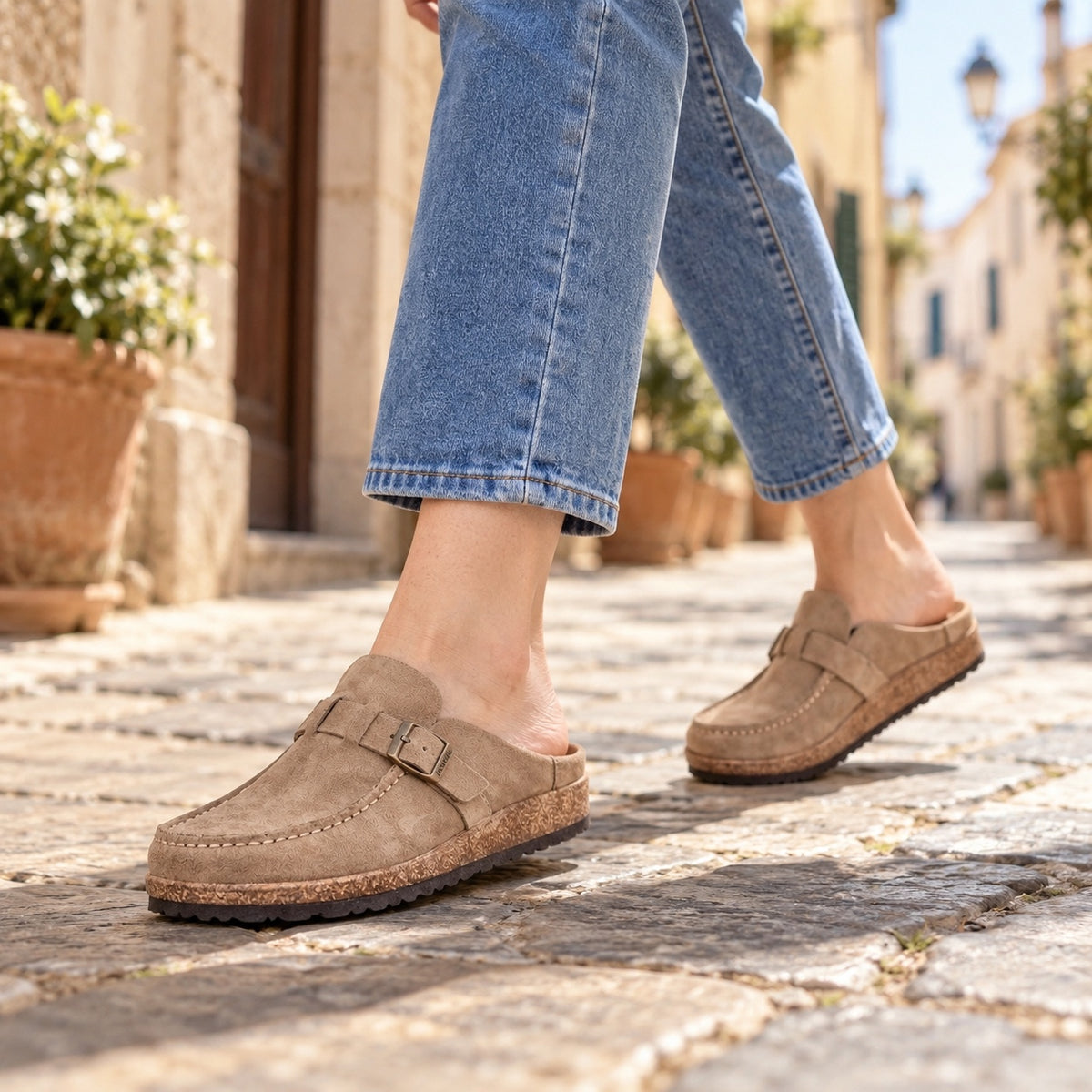 Phoenix – Unisex Orthopedic Loafers, worn on a walk