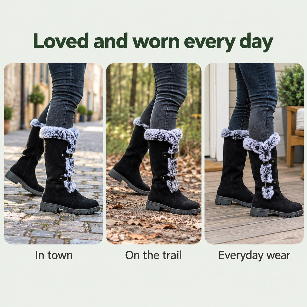 Phyllis – Women's Wide Calf Boots, worn every day