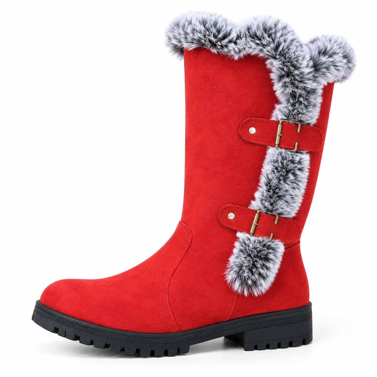 Phyllis – Women's Wide Calf Boots in Red