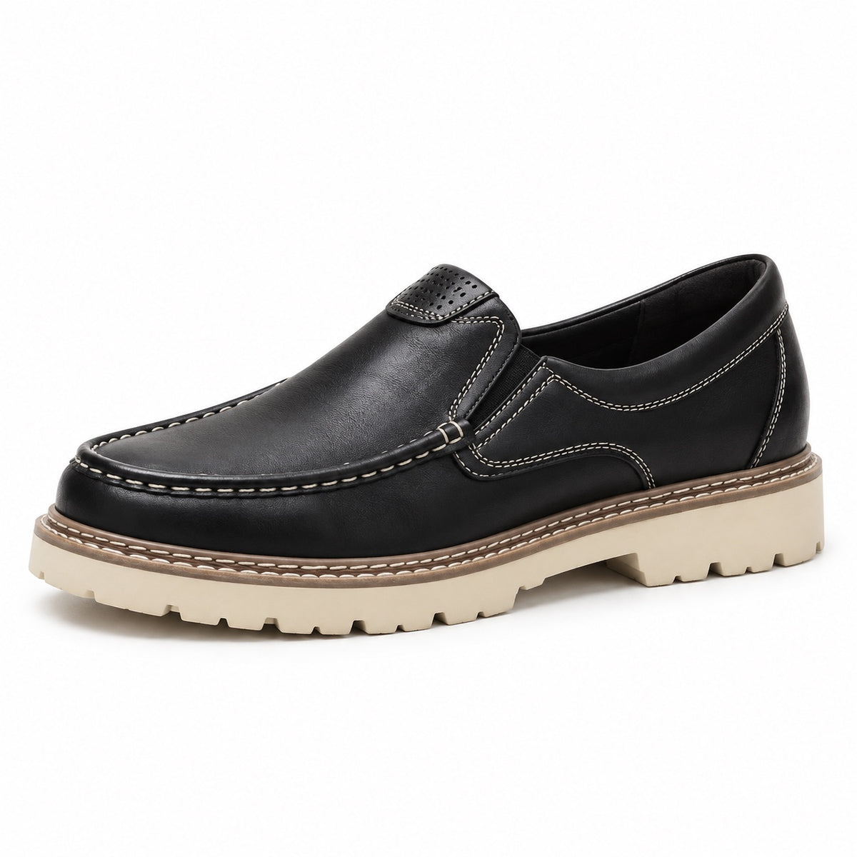 Piper – Unisex Slip-On Loafers in Black